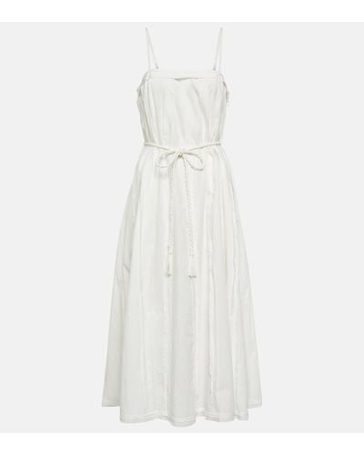 Ulla Johnson Leela Cotton Poplin Midi Dress - White