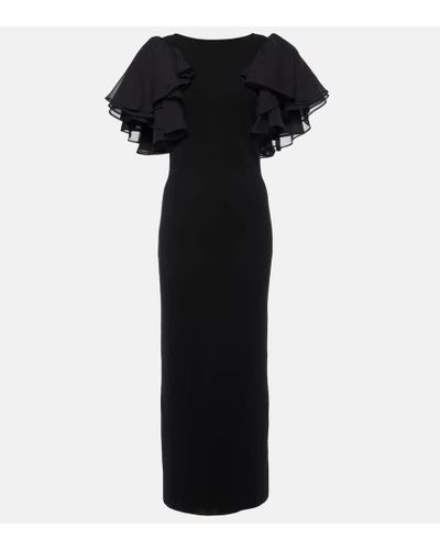 Chloé Vestido de mezcla de lana - Negro