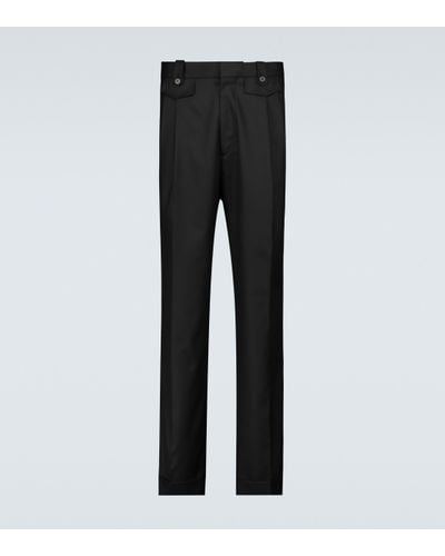 Casablancabrand Pantalones de lana plisados - Negro