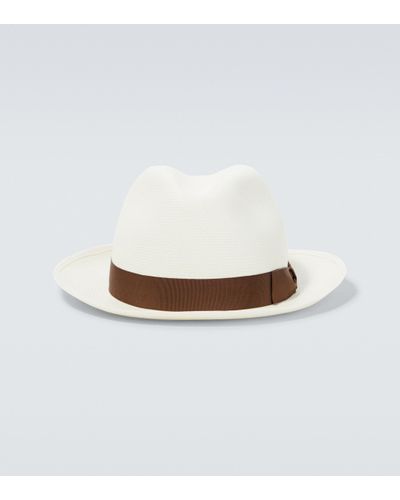 Borsalino Fidel Panama Straw Hat - White
