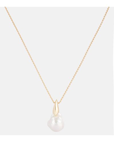 Bottega Veneta Baroque Pearl 18kt Gold-plated Sterling Silver Necklace - Metallic