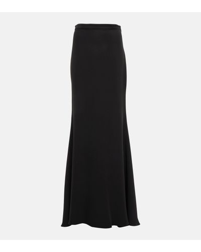 Valentino Silk Maxi Skirt - Black