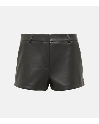 Frankie Shop Shorts Kate de piel sintetica - Gris