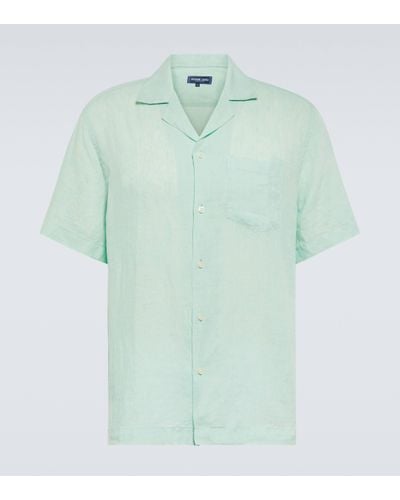 Frescobol Carioca Angelo Linen Shirt - Green