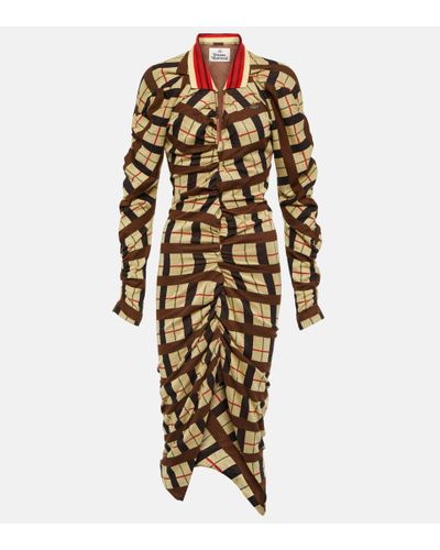 Vivienne Westwood Hemdblusenkleid Pulling aus Baumwolle - Braun
