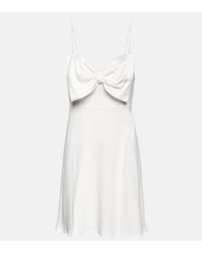 RIXO London Novia - vestido corto Libby de saten - Blanco
