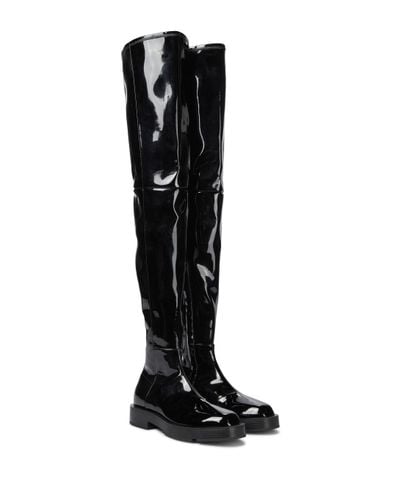 Givenchy Overknee-Stiefel aus Lackleder - Schwarz