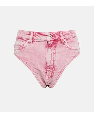 Y. Project Shorts di jeans - Rosa