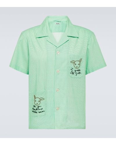 Bode See You At The Barn Cotton Shirt - Green