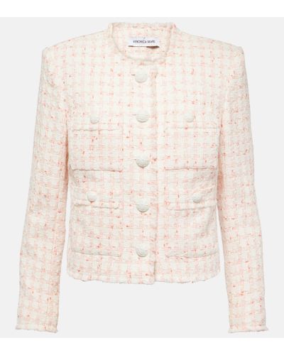 Veronica Beard Olbia Cotton-blend Tweed Jacket - Natural