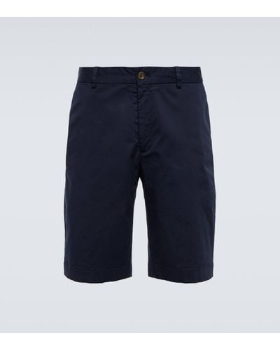Sunspel Cotton Twill Chino Shorts - Blue