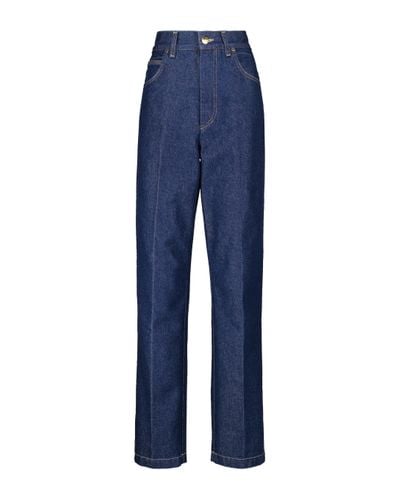 Goldsign The Crossway High-rise Straight Jeans - Blue