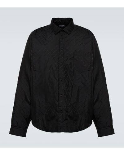 Balenciaga Giacca camicia con logo - Nero