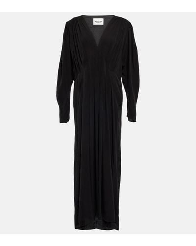 Isabel Marant Ezinia V-neck Maxi Dress - Black