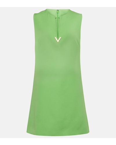 Valentino Robe VGold en Crepe Couture - Vert