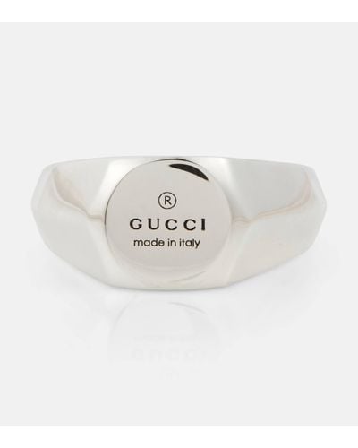 Gucci Bague en massif trademark - Blanc
