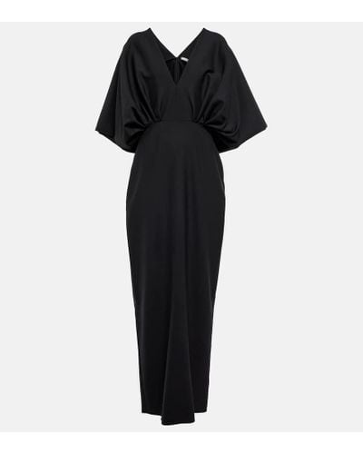 The Row Wool And Mohair Maxi Dress - Black