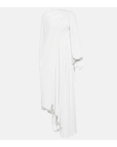 Balenciaga All In Draped Maxi Dress - White