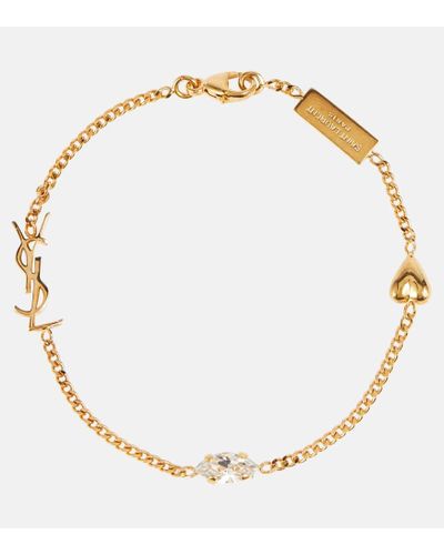 Saint Laurent Armband Opyum Heart mit Kristall - Mettallic