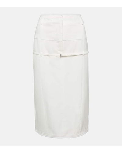 Jacquemus La Jupe Caraco Pencil Skirt - White