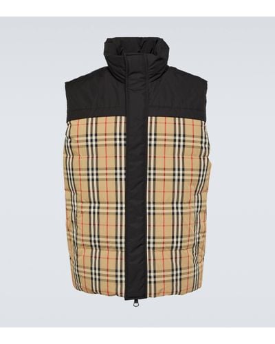 Burberry Check Reversible Down Vest - Multicolour