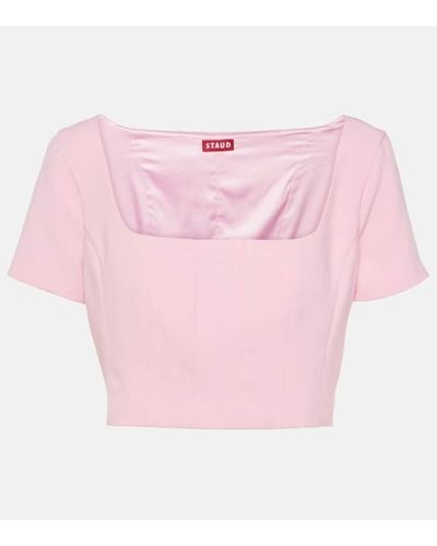 STAUD Top cropped Anya - Rosa