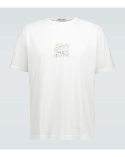 Our Legacy New Box Peace Flyer Printed T-shirt - White