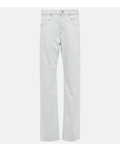 Isabel Marant Vendelia High-rise Straight Jeans - White
