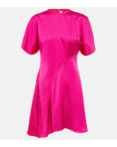 Victoria Beckham Robe en satin - Rose