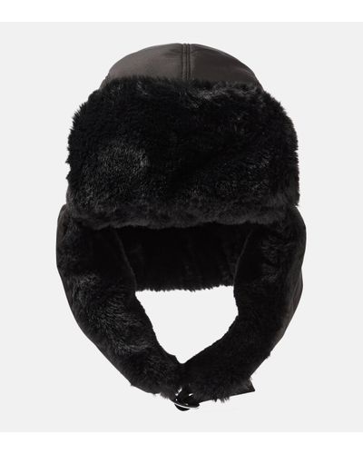 Stella McCartney Faux Fur-trimmed Hat - Black