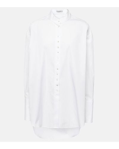 The Row Oversized Cotton Poplin Shirt - White