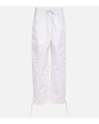 Totême Cargo Cotton Trousers - White
