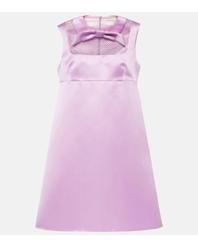 Nina Ricci Duchess Embellished Satin Minidress - Pink