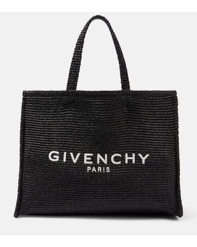 Givenchy Tote G-Tote Medium aus Raffiabast - Schwarz