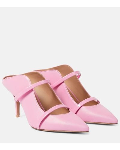 Malone Souliers Maureen 70 Leather Mules - Pink