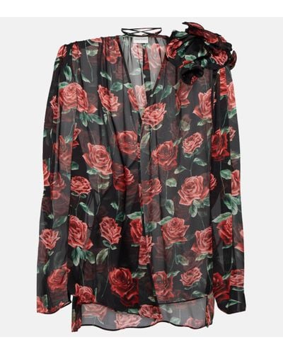 Magda Butrym Floral Silk Blouse - Multicolour