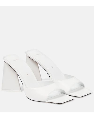 The Attico Mules Mini Devon 85 de piel - Blanco