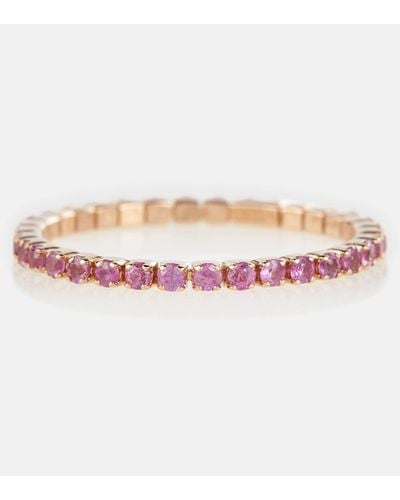 SHAY Thread 18kt Rose Gold Ring With Pink Sapphires