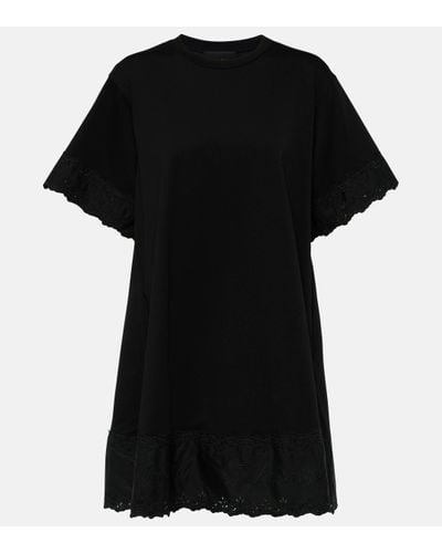 Simone Rocha Cotton Jersey Minidress - Black