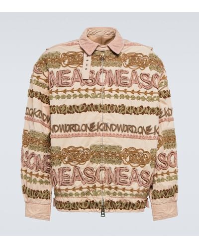 Sacai X Eric Haze Code Cotton Blouson Jacket - Natural