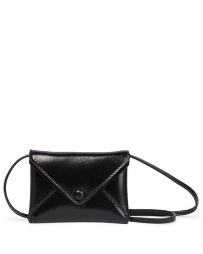 The Row Envelope Mini Leather Belt Bag - Black