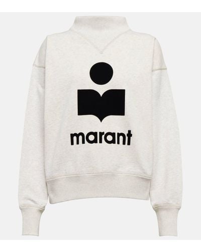 Isabel Marant Moby Melange-knit Cotton-blend Jumper - White