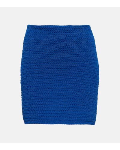 Dorothee Schumacher Minifalda Modern Textures en mezcla de algodon - Azul