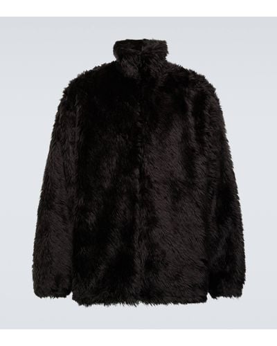 Balenciaga Veste en fourrure synthetique - Noir