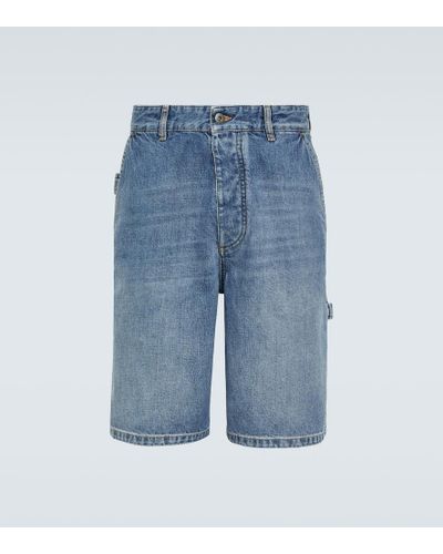 Bottega Veneta Shorts di jeans a vita media - Blu