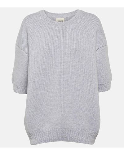 Khaite Nere Cashmere-blend Sweater - Gray