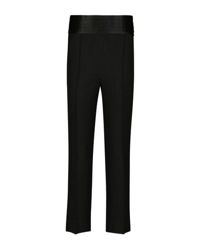 Veronica Beard Olea High-rise Cropped Pants - Black
