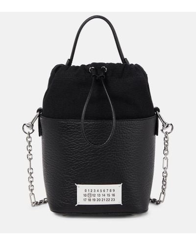 Maison Margiela 5ac Leather Bucket Bag - Black