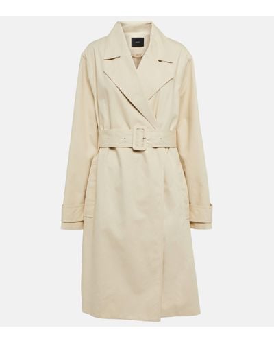 JOSEPH Charah Belted Cotton Twill Raincoat - Natural