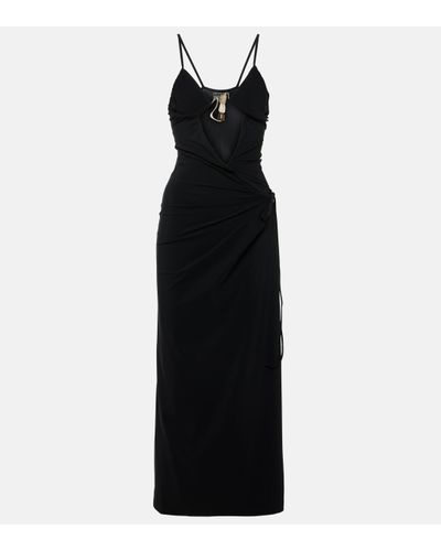 Christopher Esber Nebular Wrap Midi Dress - Black